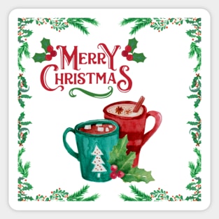 Merry Christmas Cozy Cups Sticker